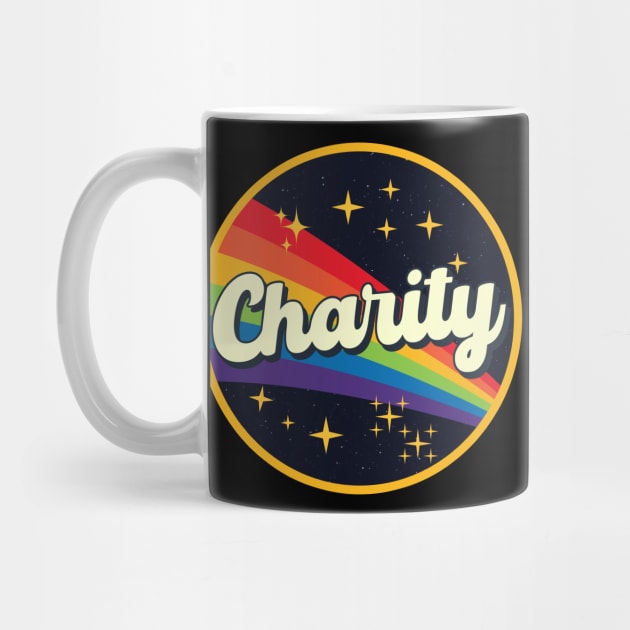 Charity // Rainbow In Space Vintage Style by LMW Art
